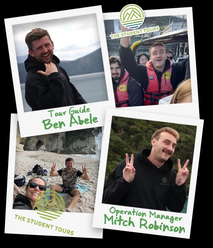 Students enjoying a guided New Zealand tour experience